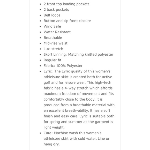 Daily Sports A Swedish Story Mid Rise Stretch Athletic Skort Gray White Size 12 - Picture 8 of 11